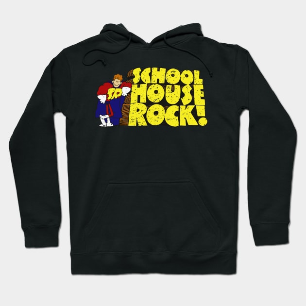 Schoolhouse Rock 70s Cartoon Vintage Logo Hoodie by Mandra